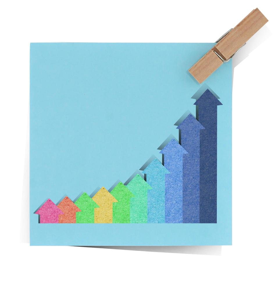 graph icon  recycled paper stick photo