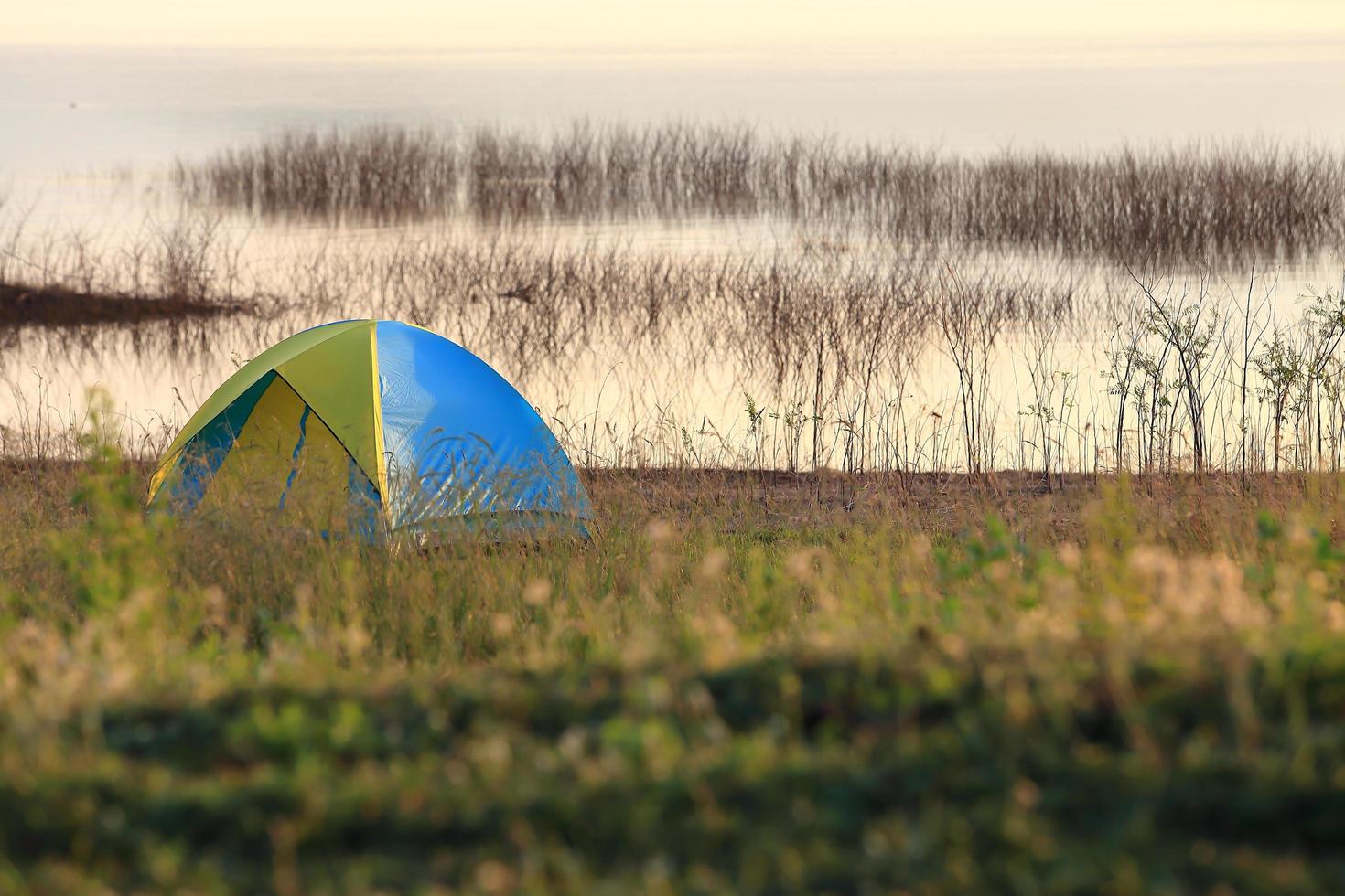 Campground beside the lake,National park,Thailand photo