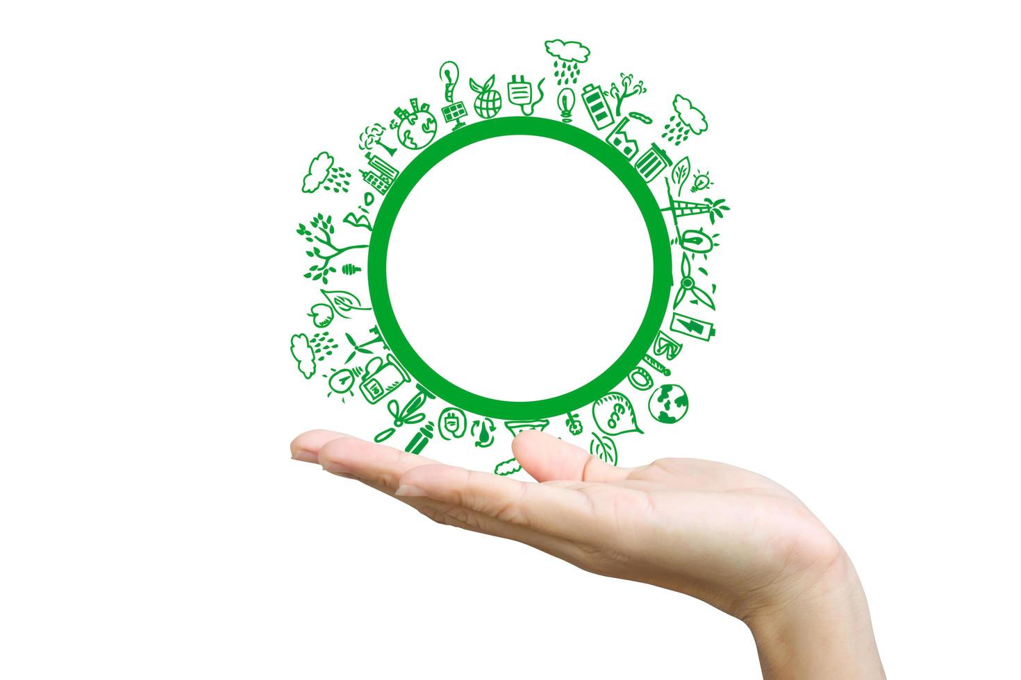 Green Eco Earth, Isolated On White Background 10448547 Stock Photo at ...