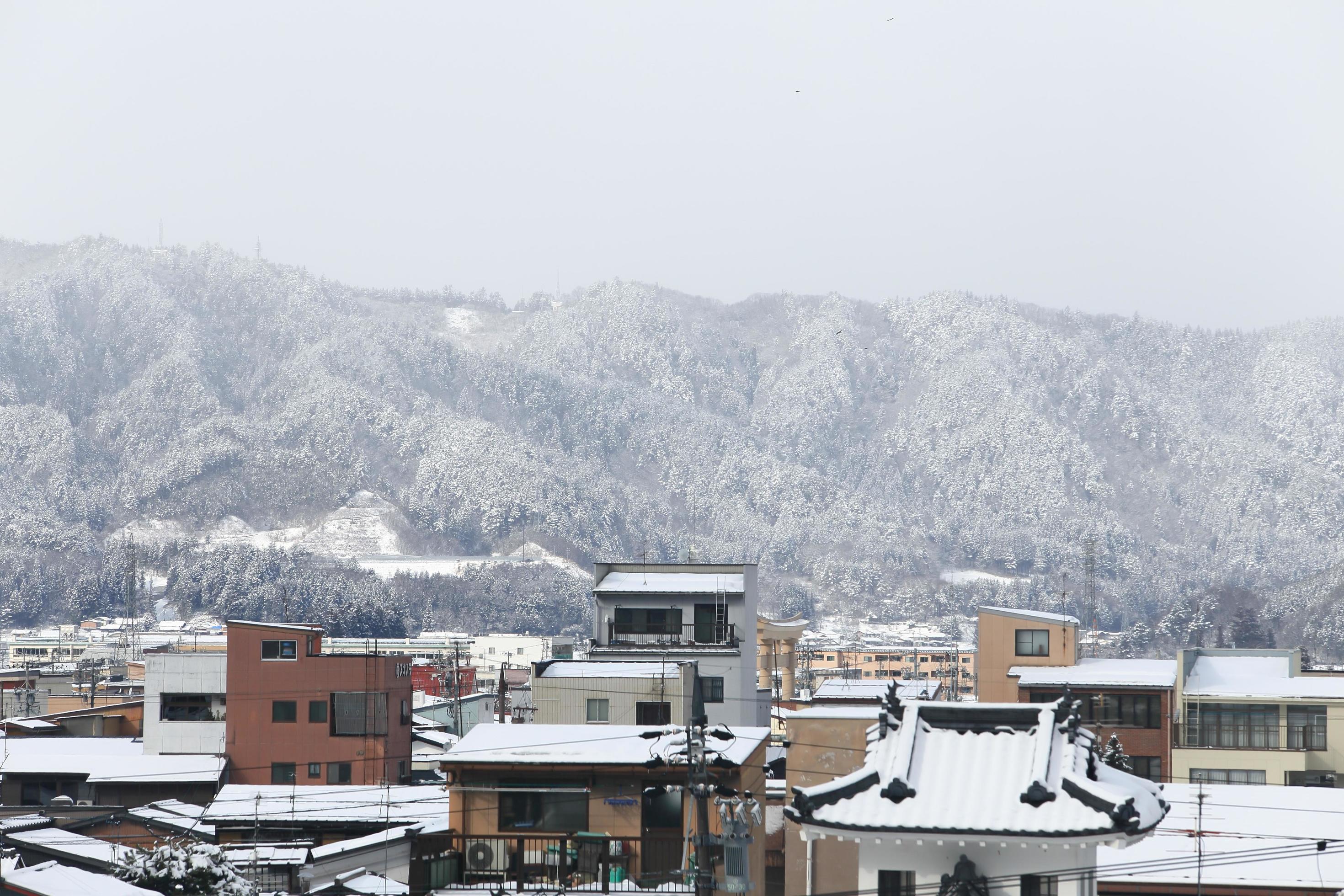 View of the city takayama in Japan in the snow 10448621 Stock Photo at ...