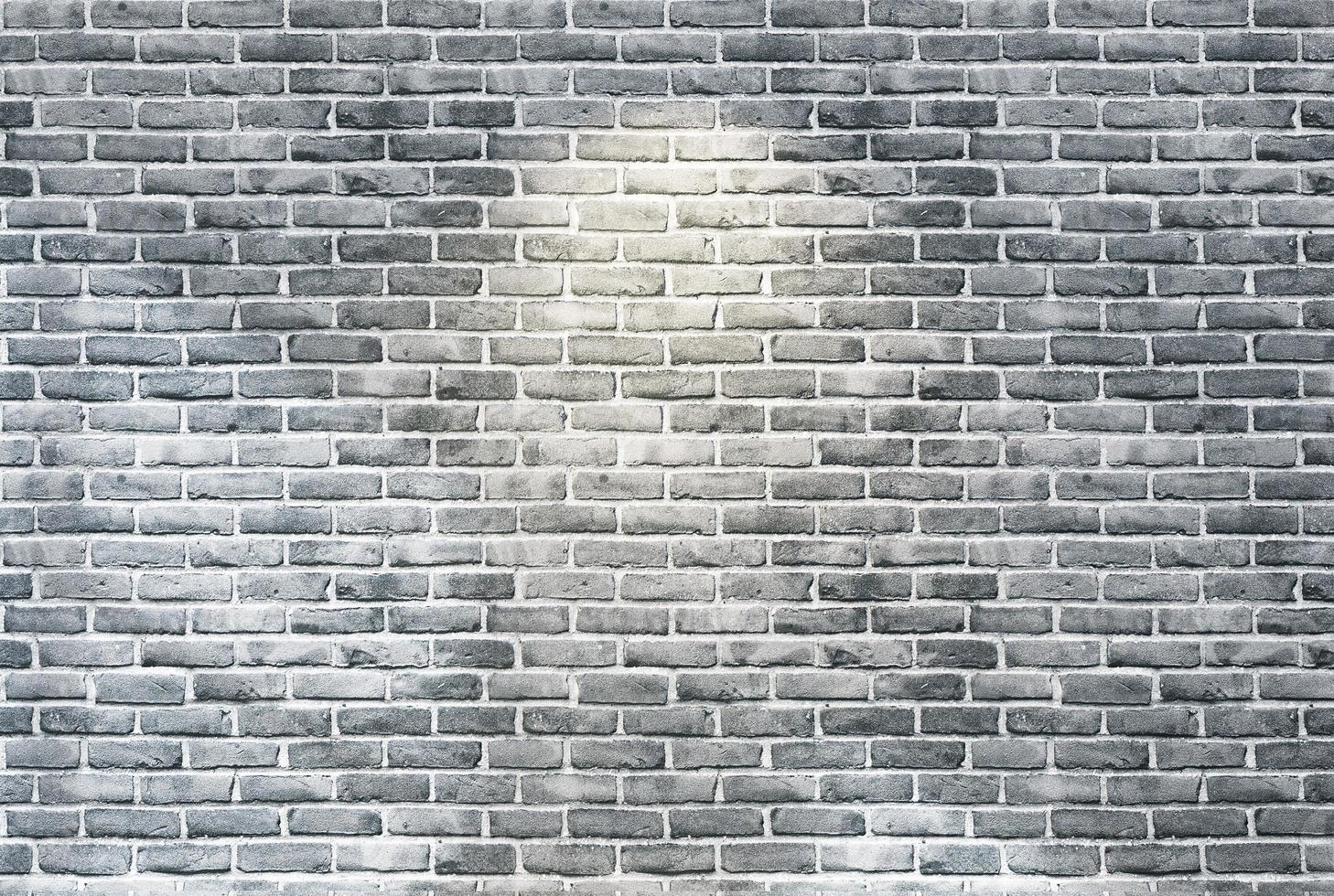 Empty room with white brick wall textured background photo