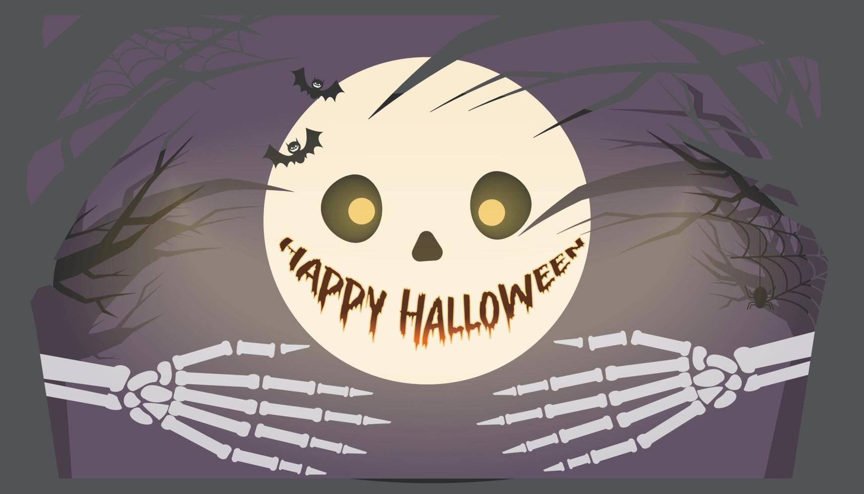 feliz halloween lindo diseño de ilustración vector