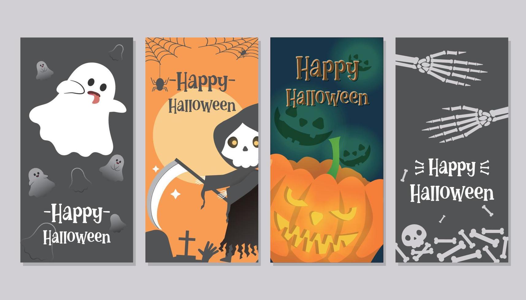 Happy halloween cute illustration design vector