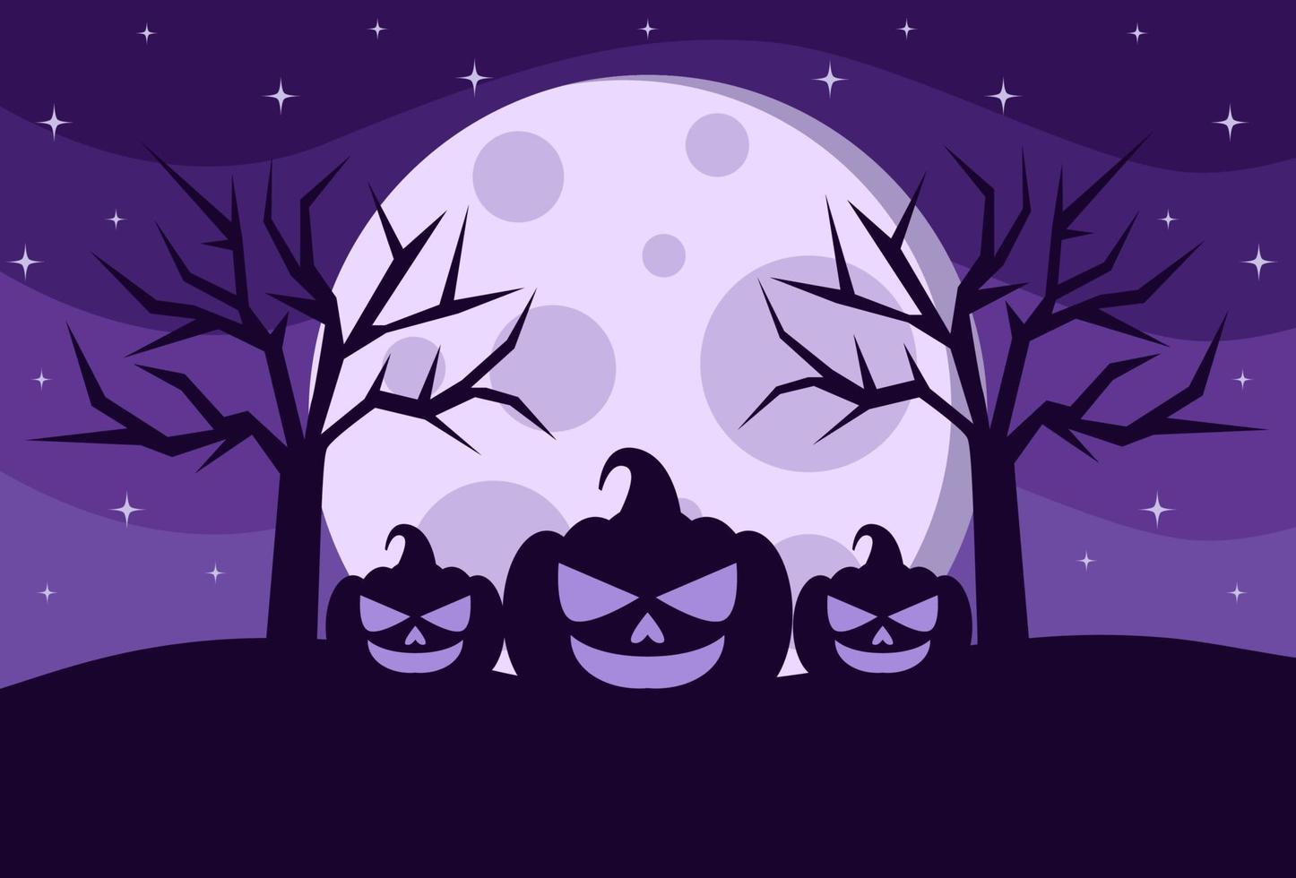 Printhappy halloween background design in purple color for covers, banners and more. vector