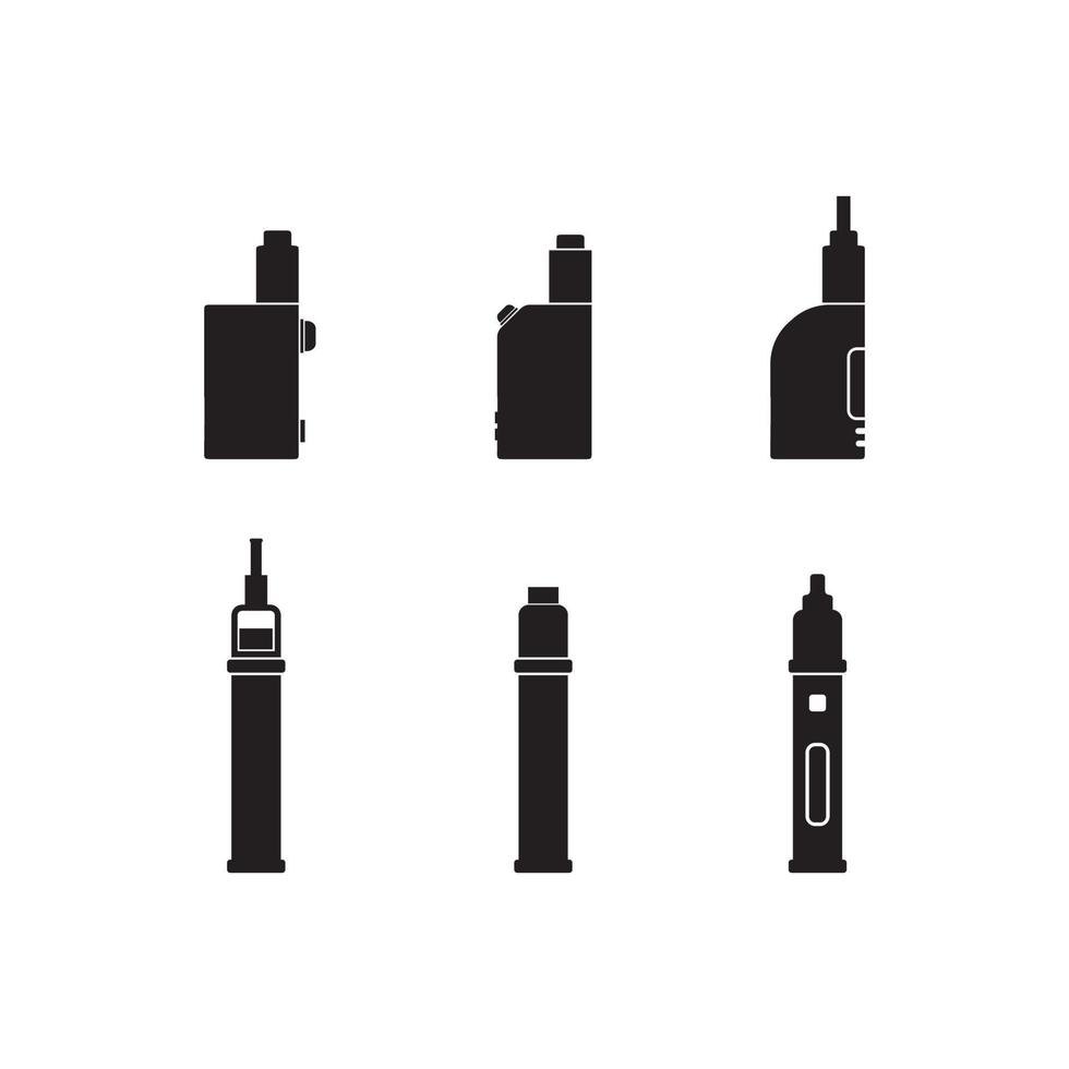 vape y vapor logo icono vector de humo y escenografía para vapers dispositivo de vapeo y estilo de vida fumar moderno