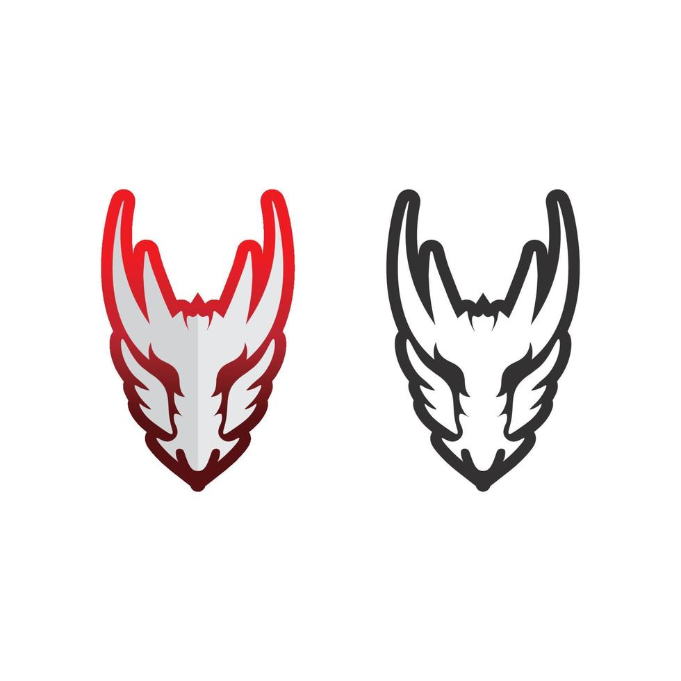 Dragon vector icon illustration