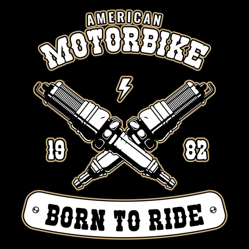 Premium motorcycles club illustration vintage style vector