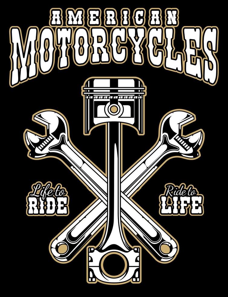 Motorcycle club vector stock illustration logo