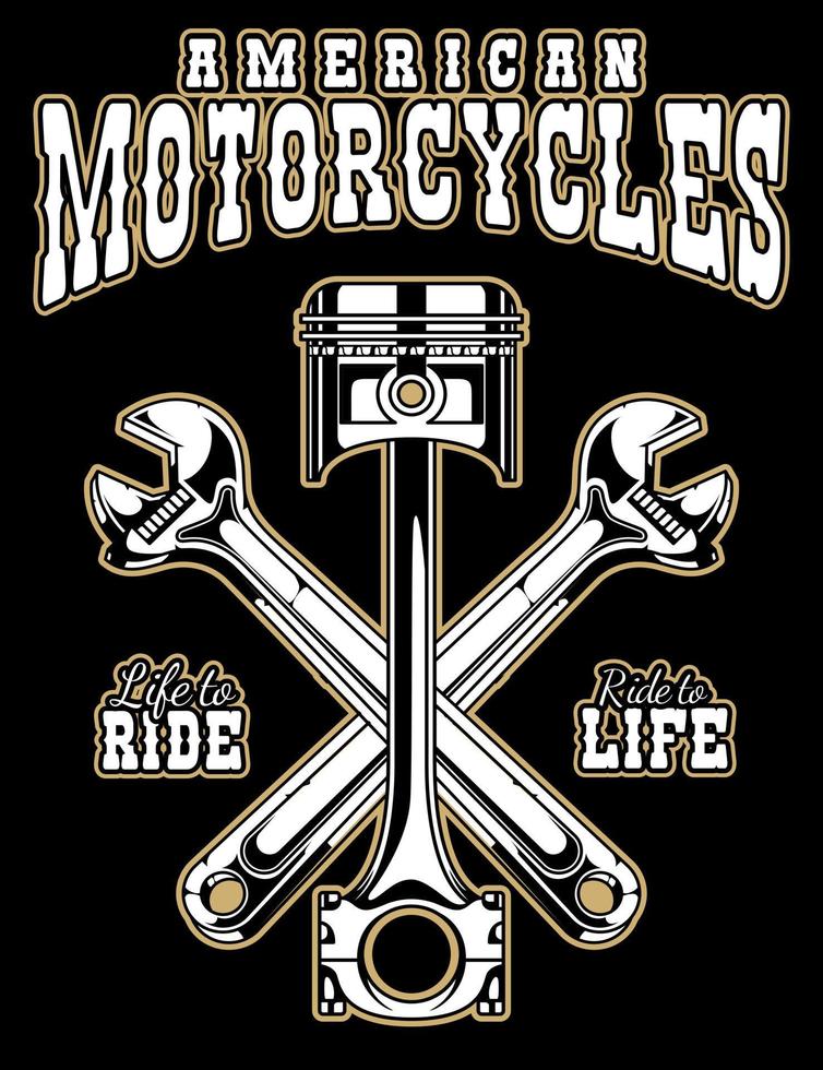 motocicleta club vector stock ilustración logo