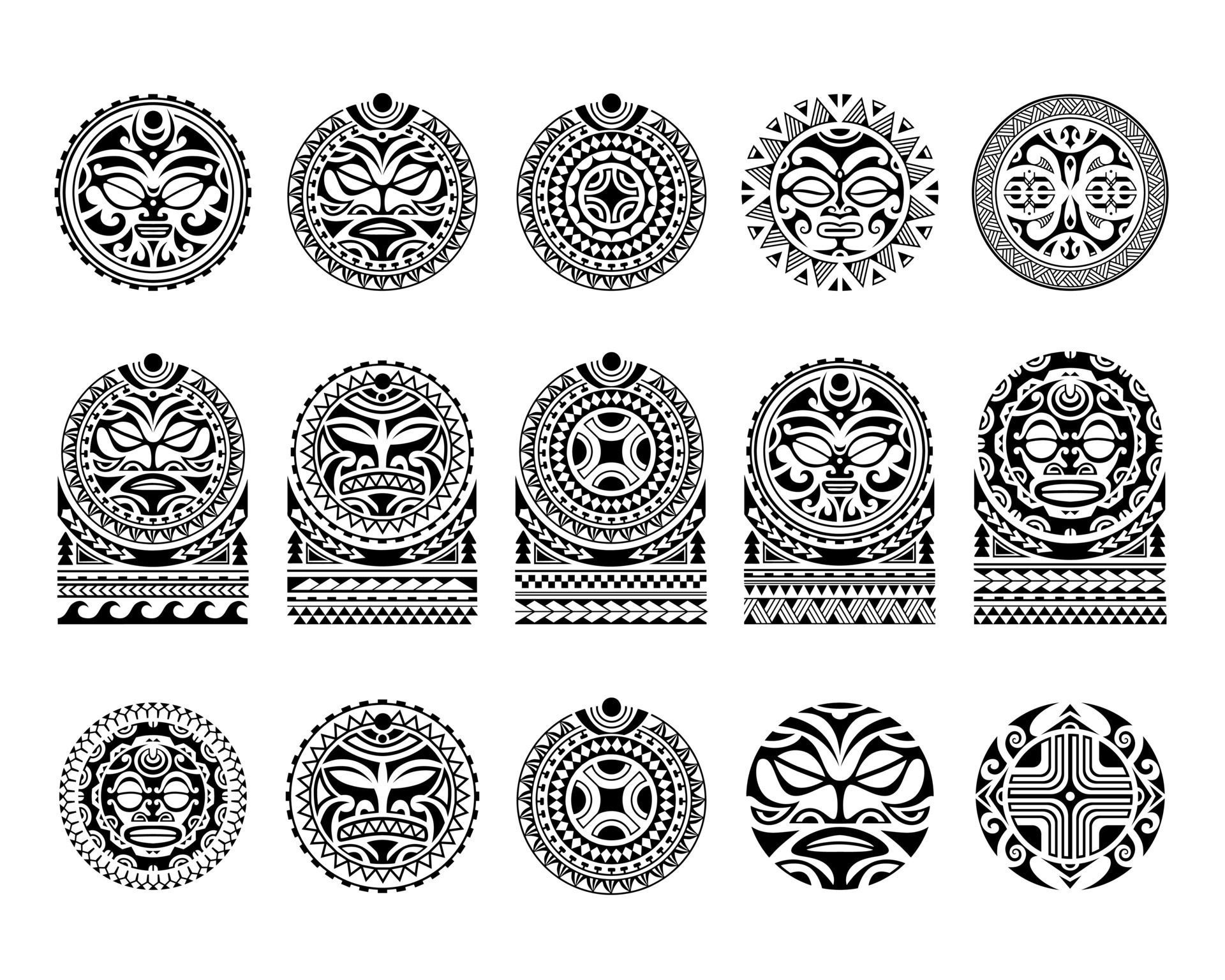 Polynesian tattoo sleeve shoulder pattern vector samoan forearm and foot  design maori tattoo tribal ornament Stock Vector  Adobe Stock