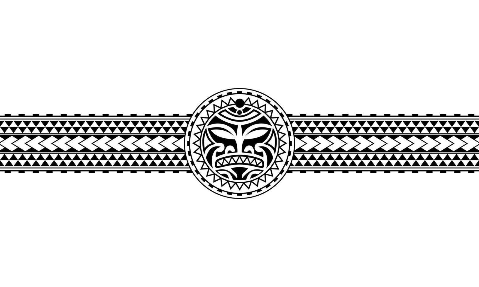 vector de patrón de manga tribal de borde de tatuaje polinesio maorí. tatuaje de brazalete samoano para brazo o pie. 10450342 Vector en Vecteezy