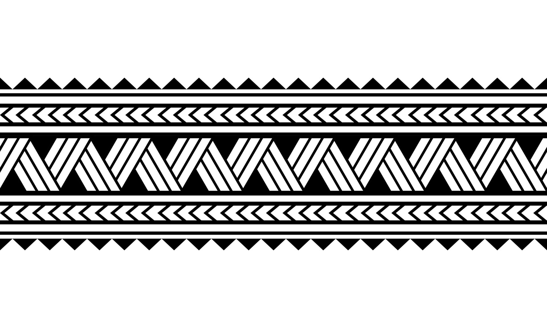 Maori polynesian tattoo bracelet. Tribal sleeve seamless pattern vector.  10450357 Vector Art at Vecteezy