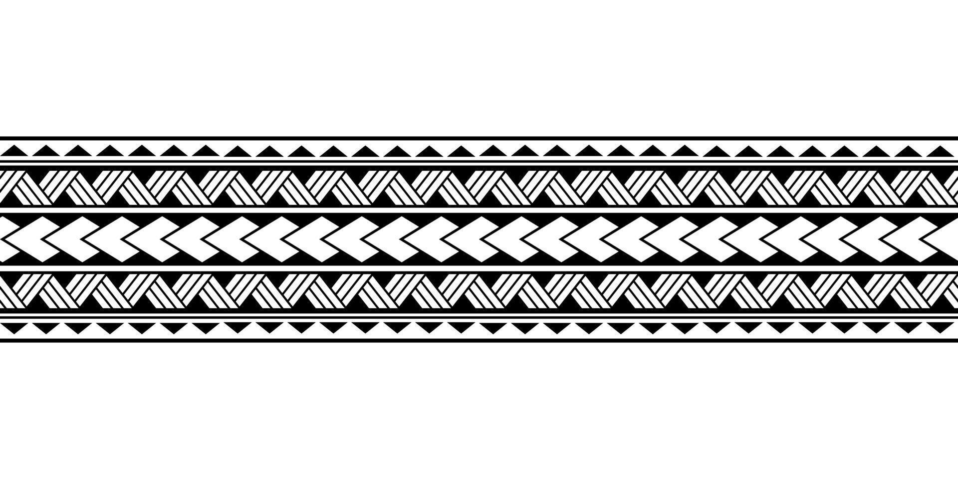 Maori Polynesian Tattoo Bracelet Tribal Sleeve Seamless Pattern Vector Vector Art At Vecteezy