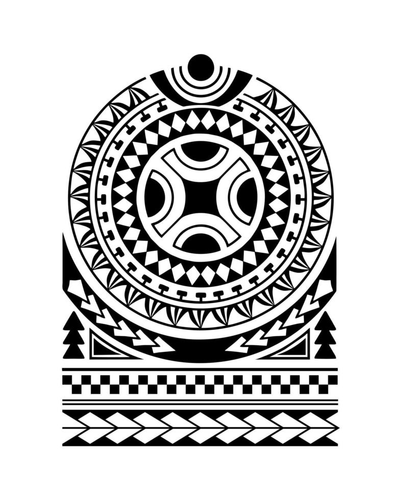 bosquejo del tatuaje estilo maorí para el hombro vector