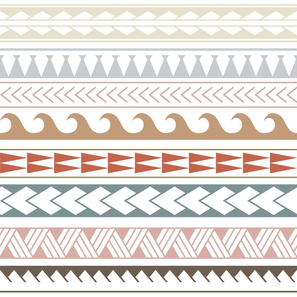 patrón sin costura boho étnico vectorial en estilo maorí. vector