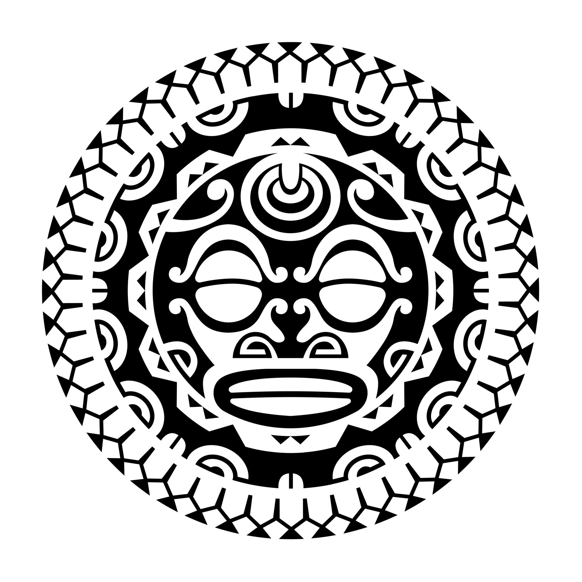 Buy Yin Yang Sun Tribal Tattoo Mayan Indian Ethnic Light Rays Online in  India  Etsy