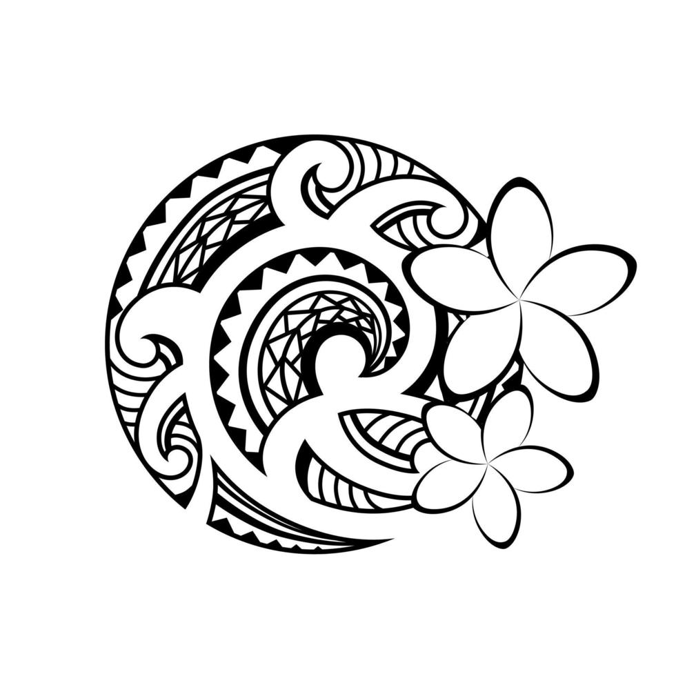 Maori tattoo style fish hook. Bone matau. Hei matau. vector