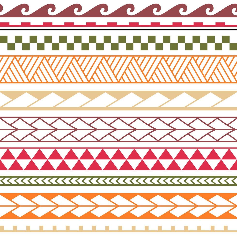 Vector ethnic boho seamless pattern in maori style.