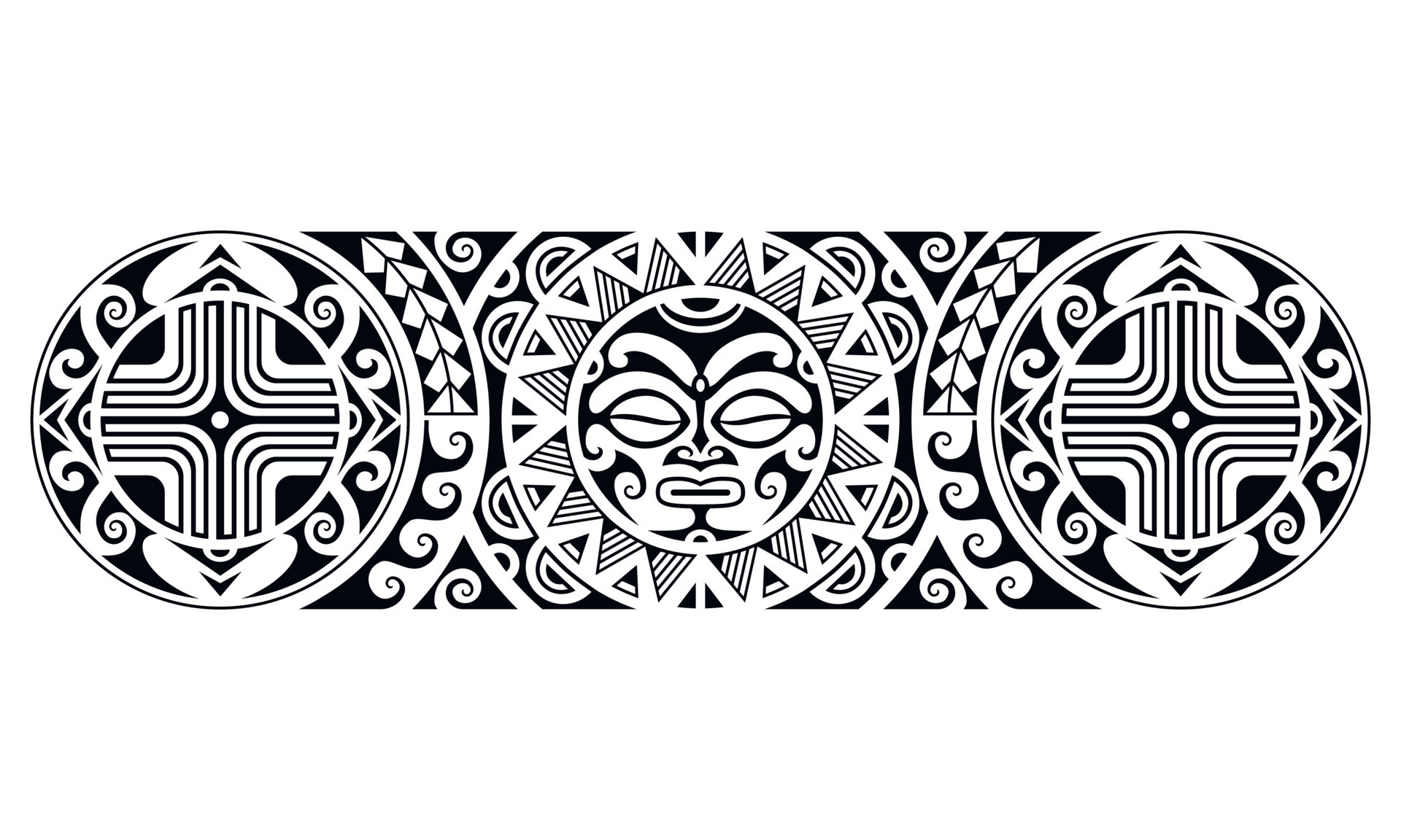Maori polynesian tattoo bracelet. Tribal sleeve seamless pattern vector.  10450425 Vector Art at Vecteezy