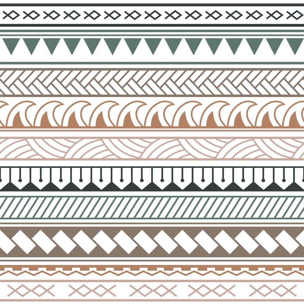 Vector ethnic boho seamless pattern in maori style.