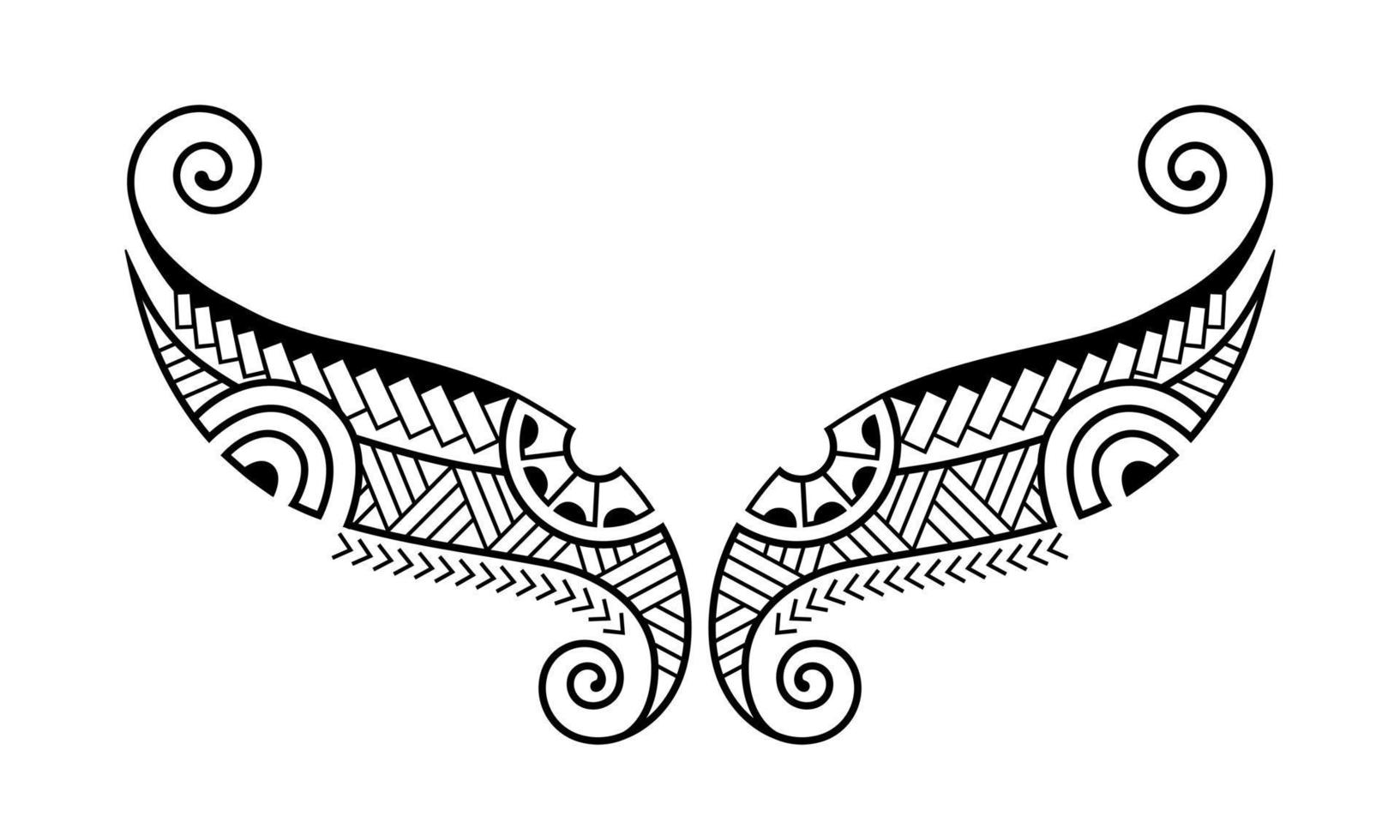 Tattoo maori design. Art tribal tattoo. Vector sketch of a tattoo maori.