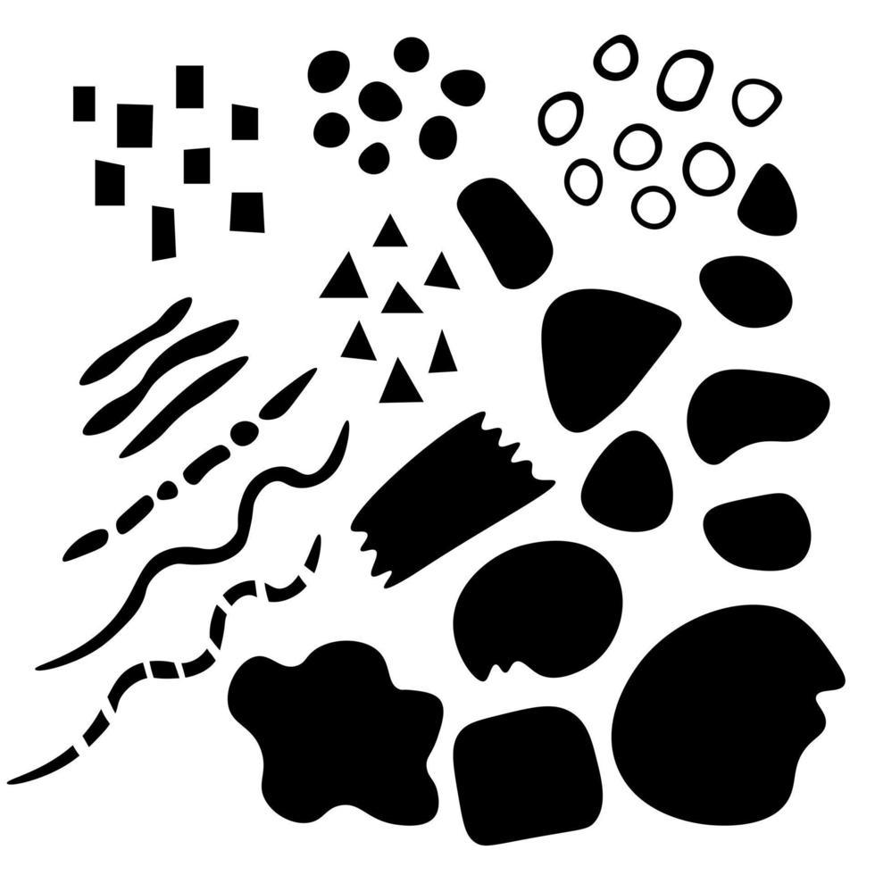 abstract shapes doodles collection vector