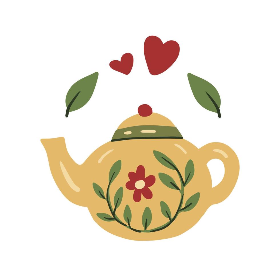 Pretty teapot vector illustration 10450640 Vector Art at Vecteezy