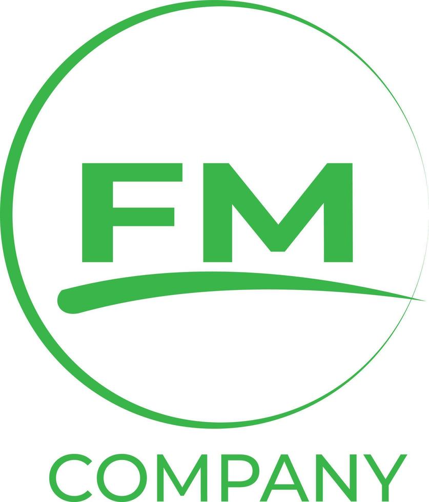 FM initials finance free vector