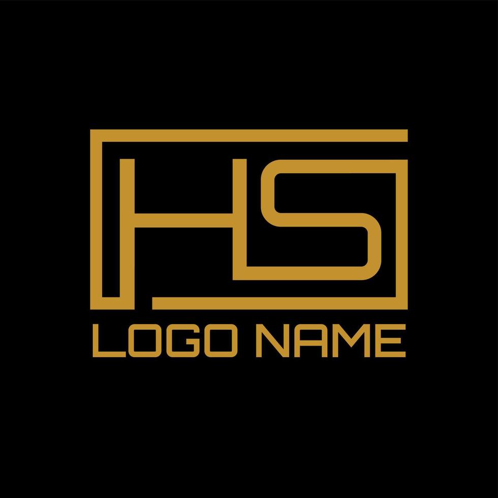 hs monograma iniciales logotipo vector libre