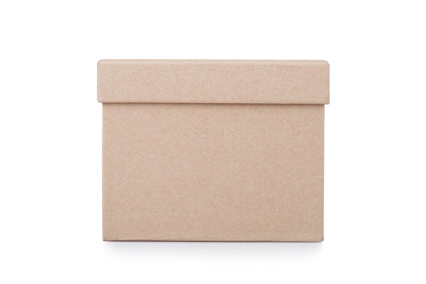 Cardboard box isolated on a white background photo