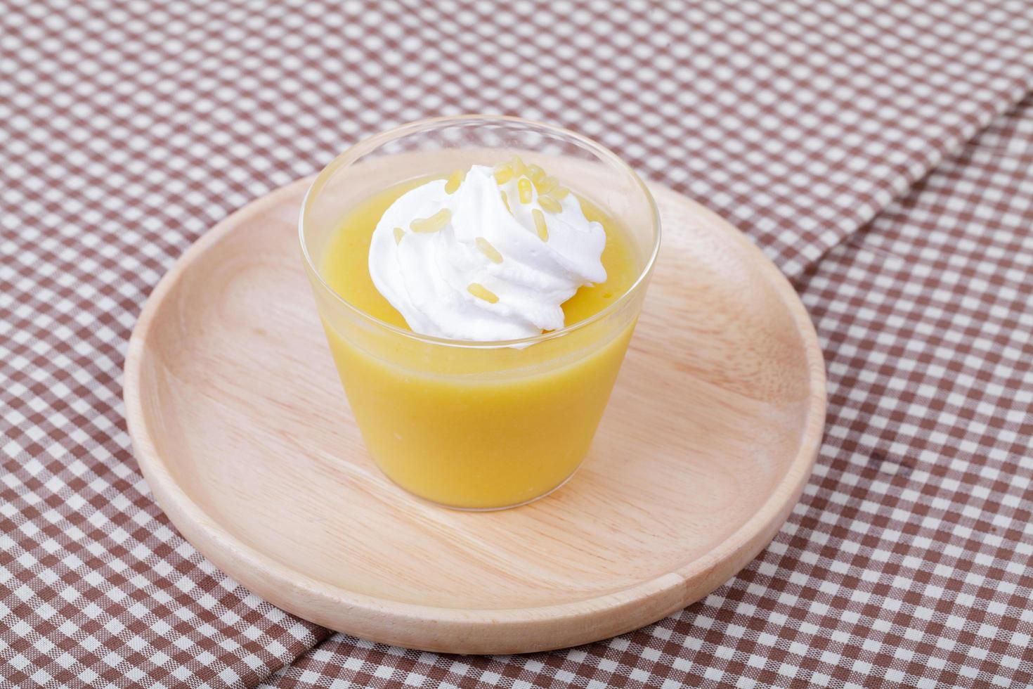 Mango pudding,Thai dessert photo