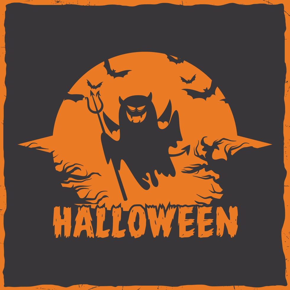 feliz halloween bruja aterrador fantasma boo calabaza fiesta ilustración arte citar retro vintage camiseta svg diseño vector