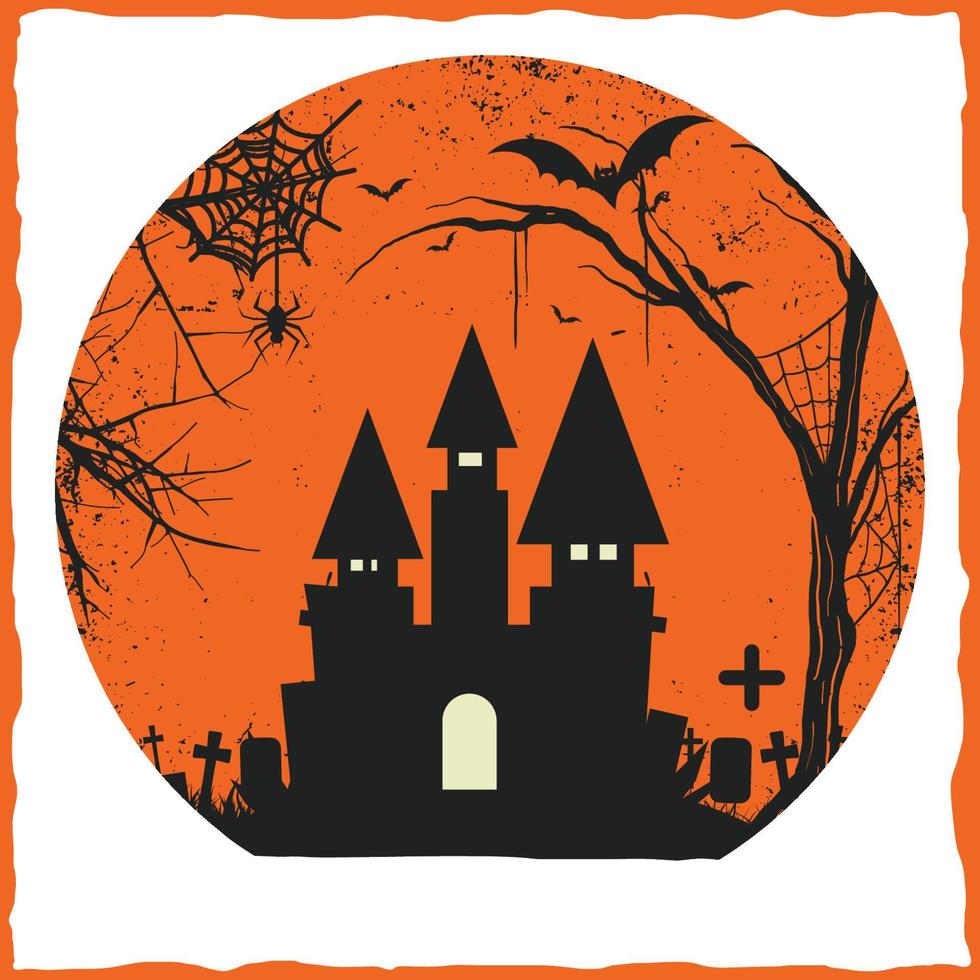 feliz halloween miedo fiesta calabaza ilustración impresión cita retro vintage camiseta svg diseño vector