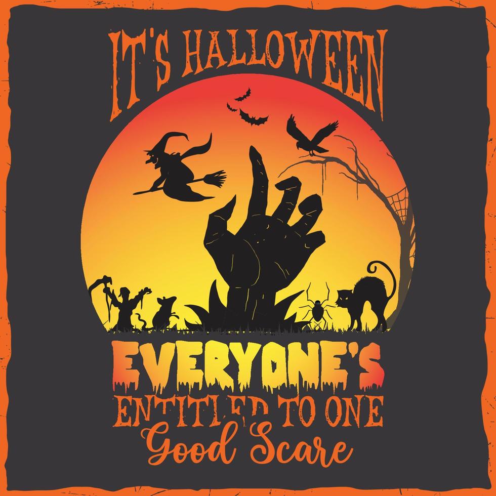 Happy halloween witch scary ghost boo pumpkin party illustration art quote retro vintage t-shirt svg design vector