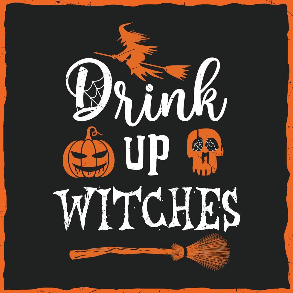 Happy halloween witch scary ghost boo pumpkin party illustration art quote retro vintage t-shirt svg design vector