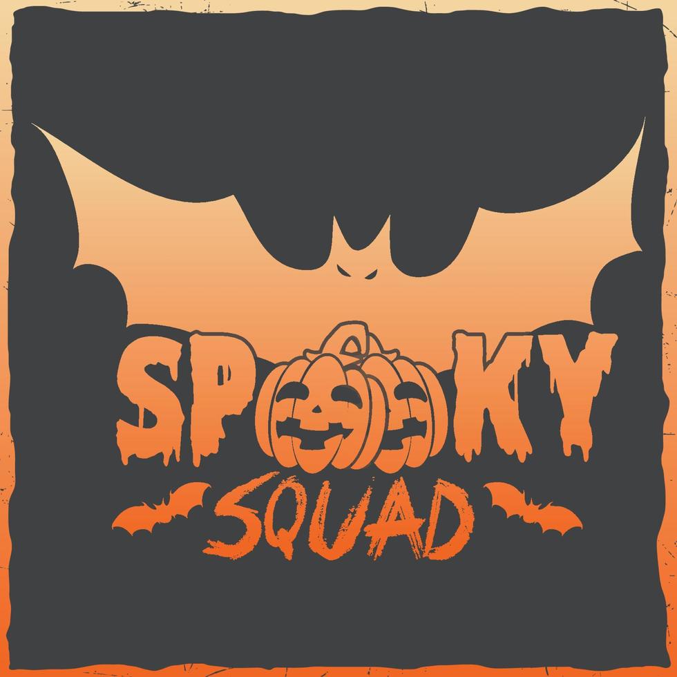 Happy Halloween scary party pumpkin illustration printing quote retro vintage t-shirt SVG design vector
