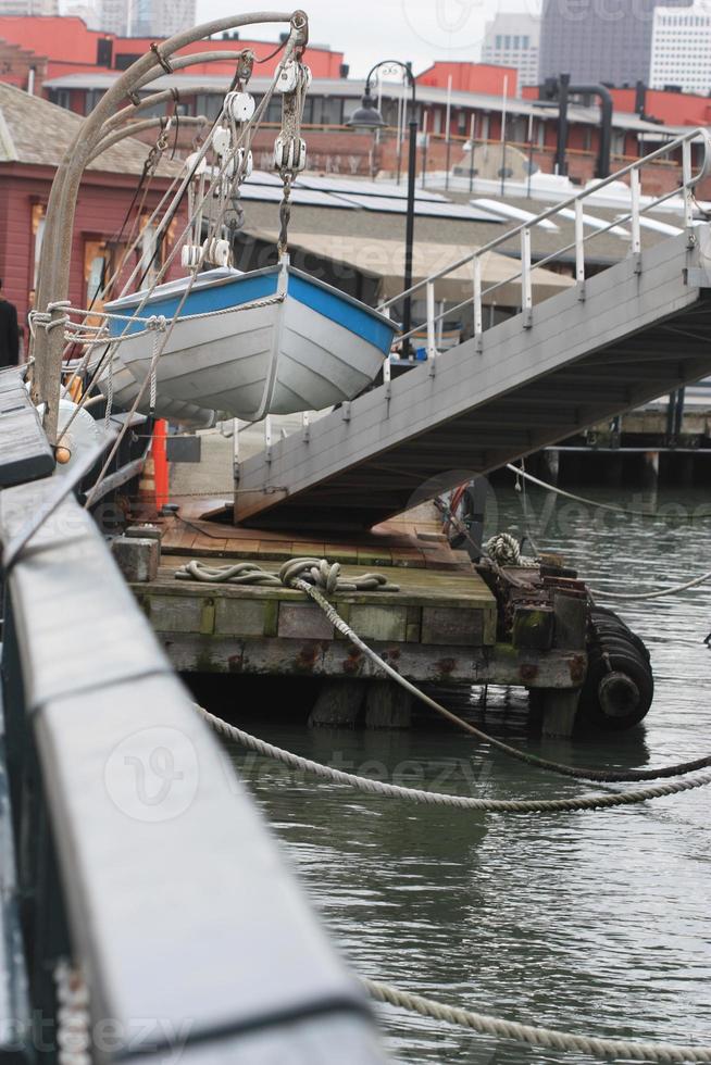 A boat at dry dock photo