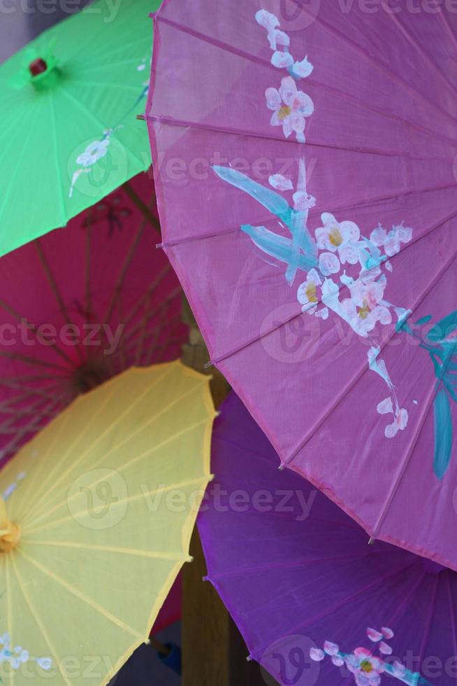 A group of oriental parasols photo