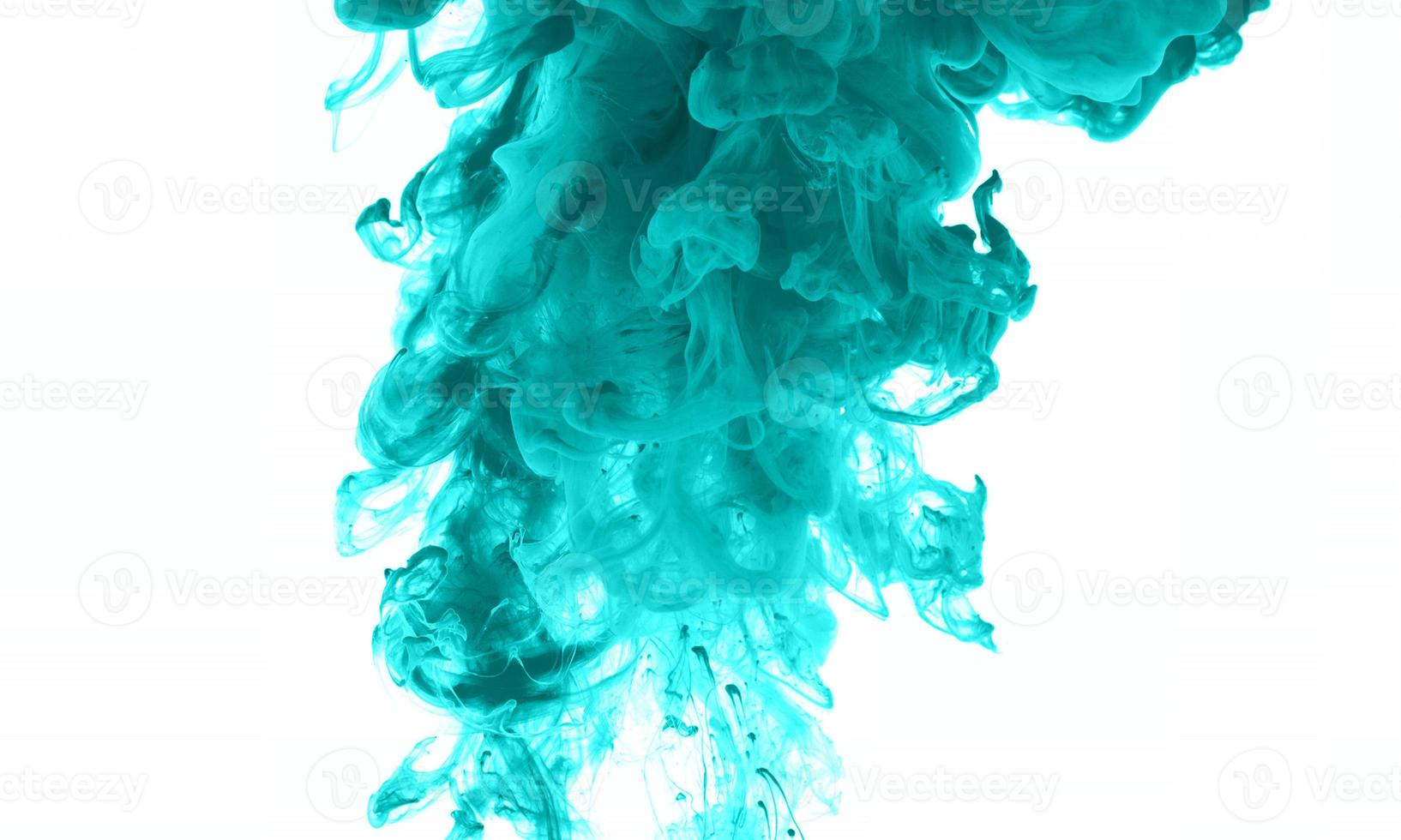 Turquoise paint in the water photo