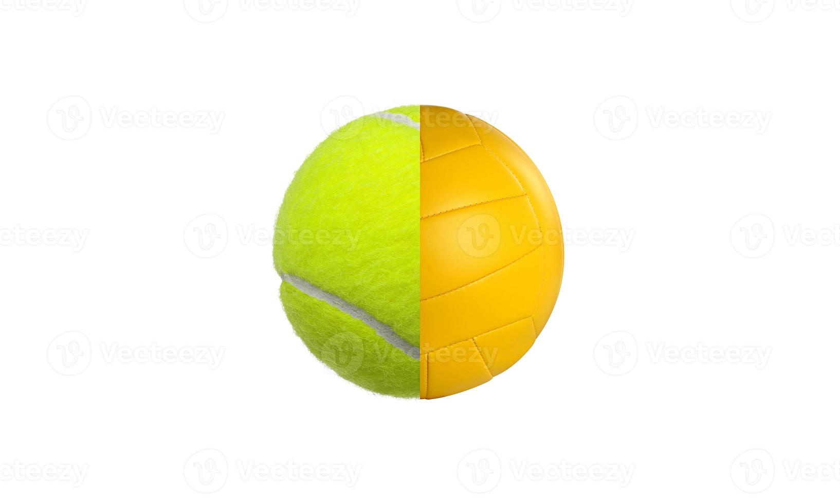 Tennis and volleyball ball concept photo