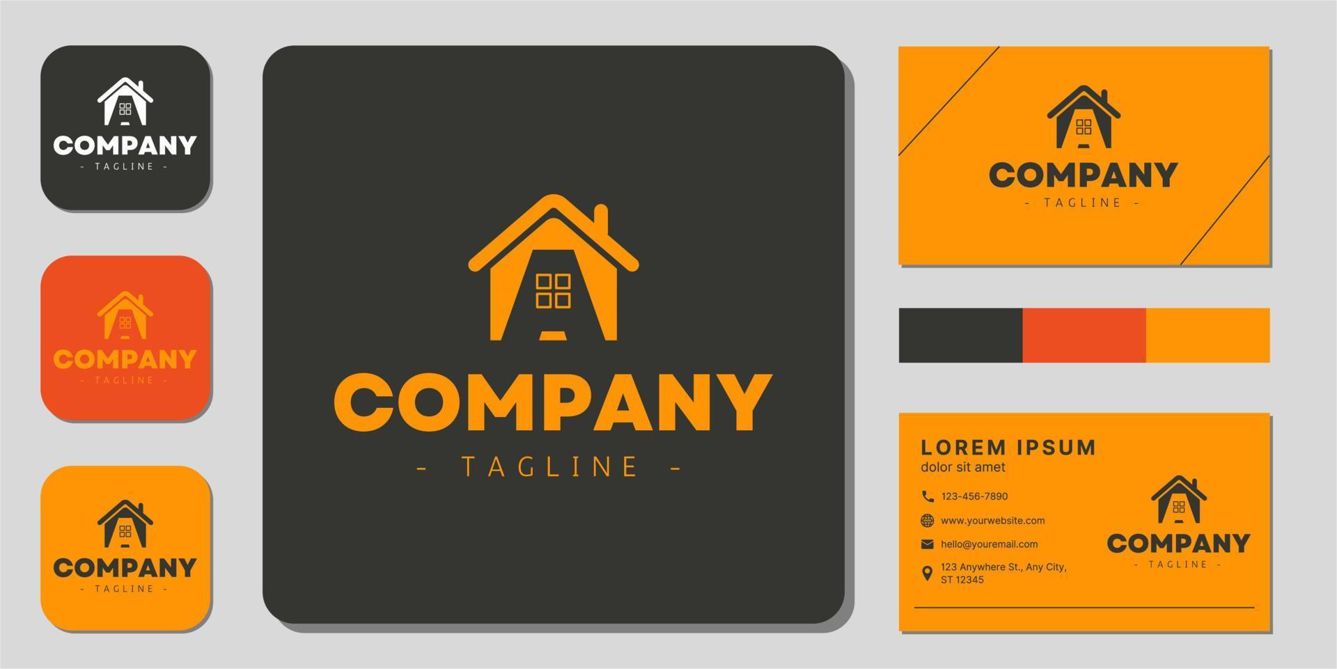 Home Logo Vector. logo design, icon and business card vector