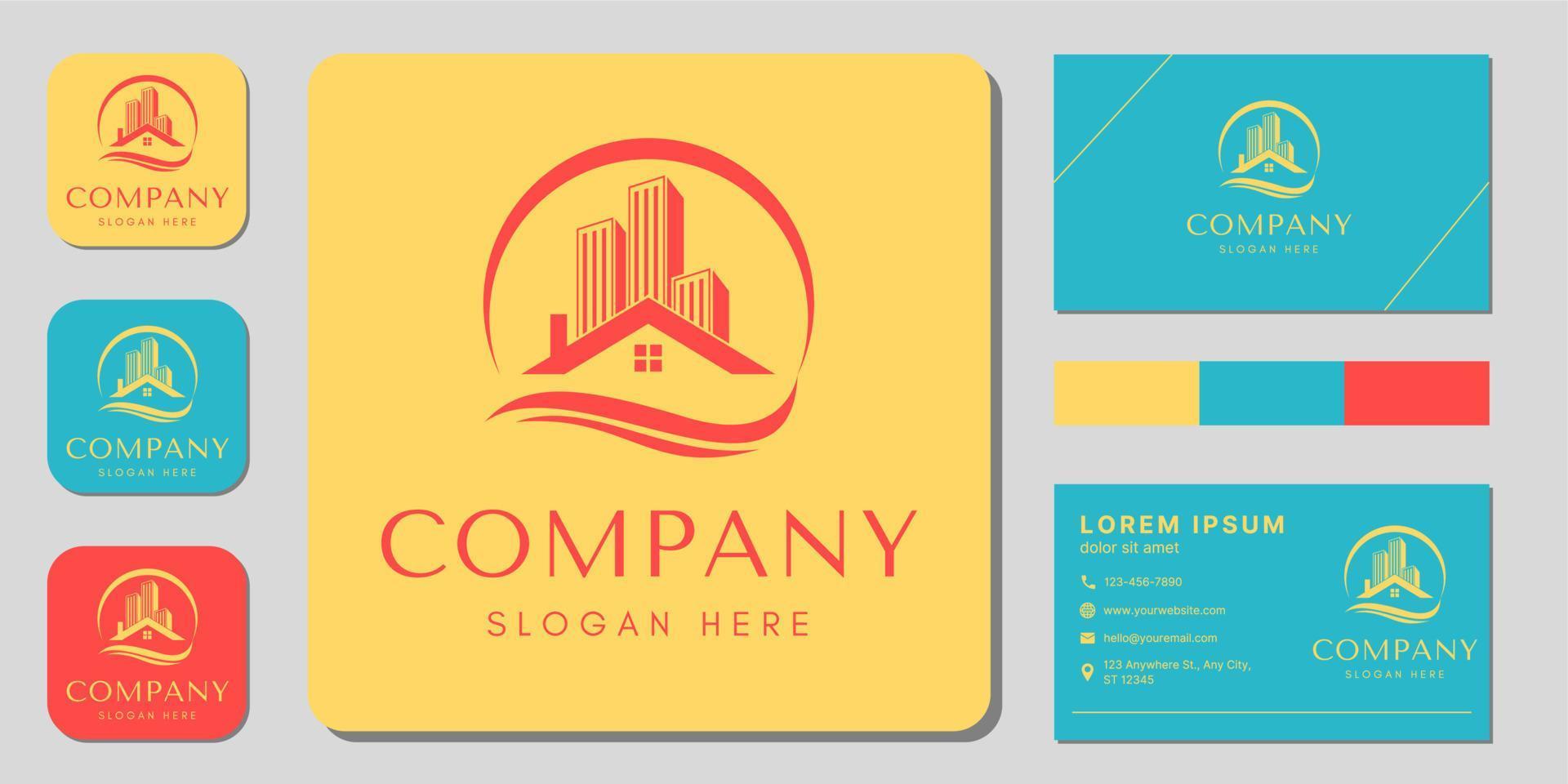 Home Logo Vector. logo design, icon and business card vector