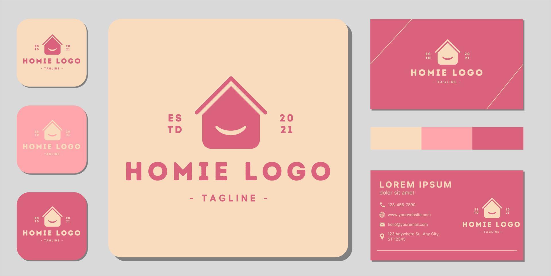 Home Logo Vector. logo design, icon and business card vector