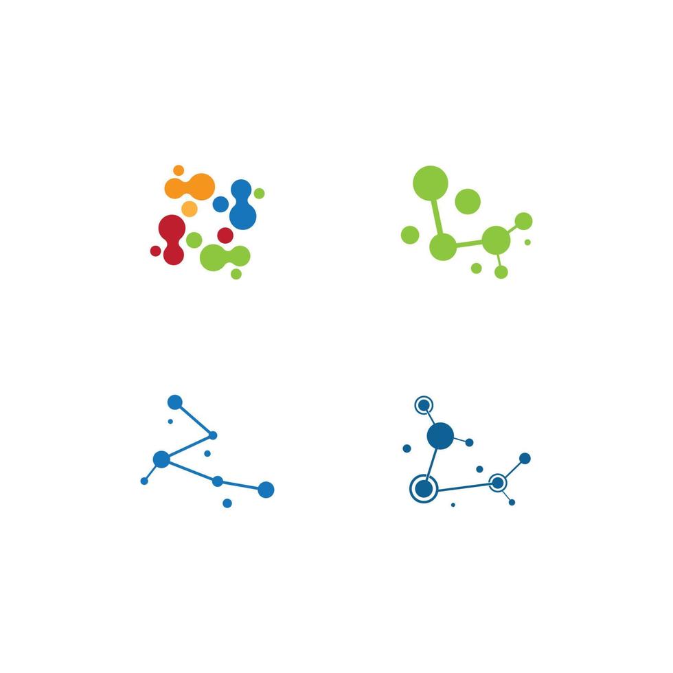 Molecule logo template vector