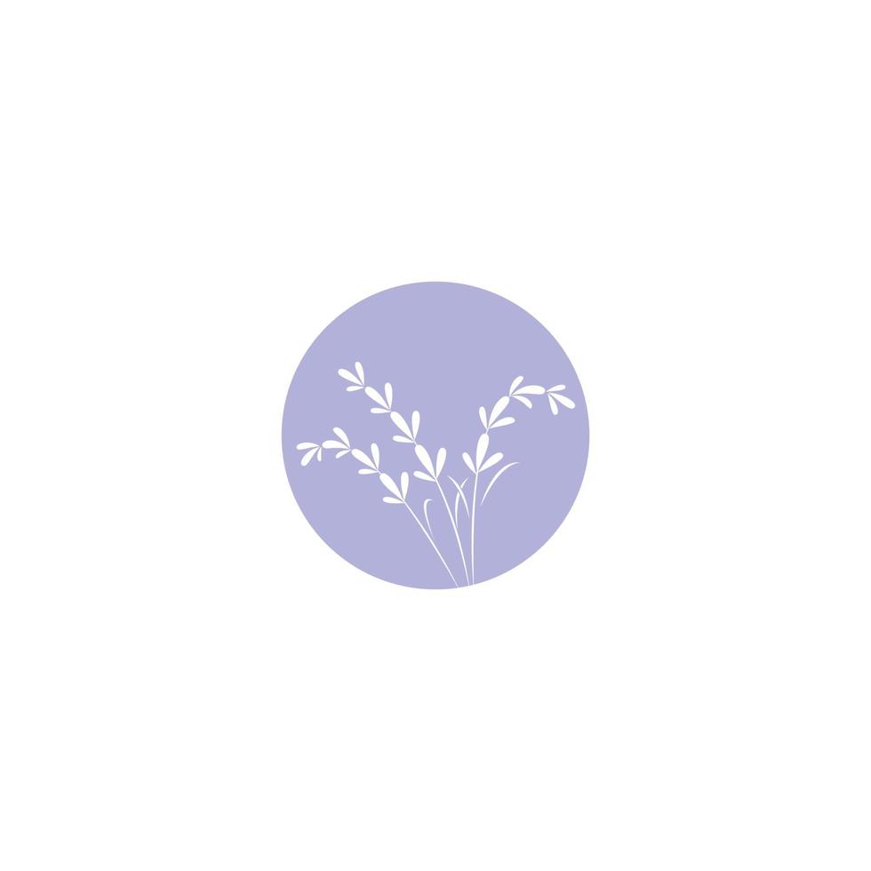 Fresh Lavender flower logo vector