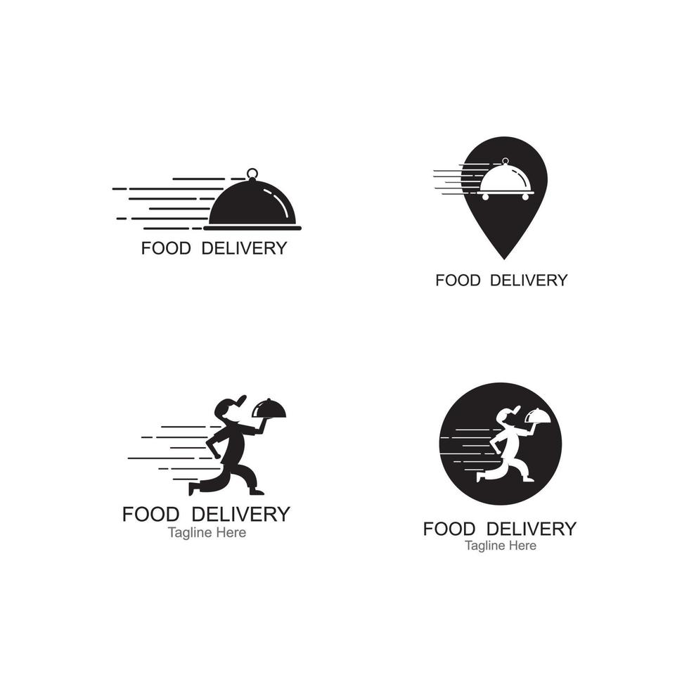 diseño de plantilla de logotipo de entrega de alimentos. vector