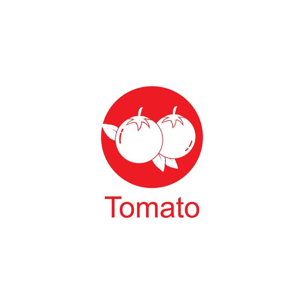 plantilla de diseño de logotipo de tomate. vector