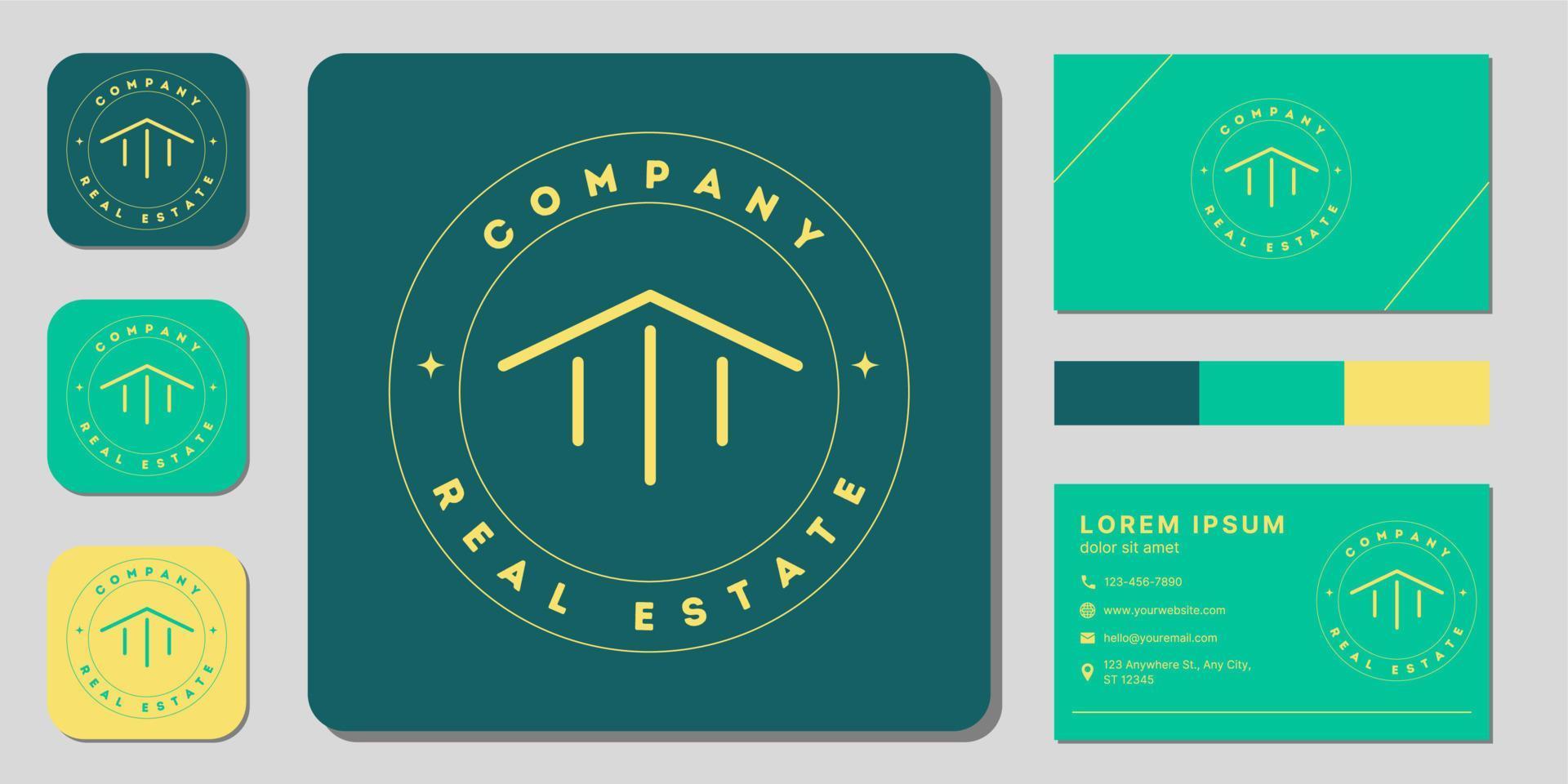 Home Logo Vector. logo design, icon and business card vector