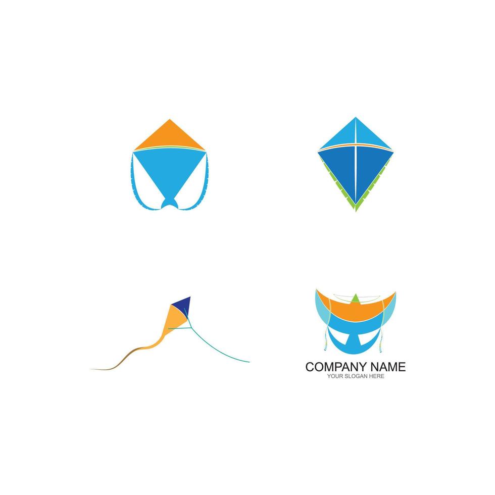 logotipo de ilustración de cometa vector