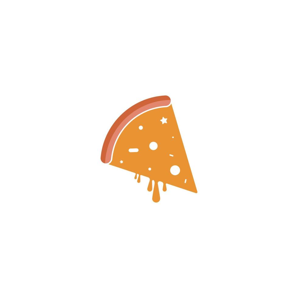 logo de pizza cafe, ícono de pizza, emblema para restaurante de comida rápida. vector